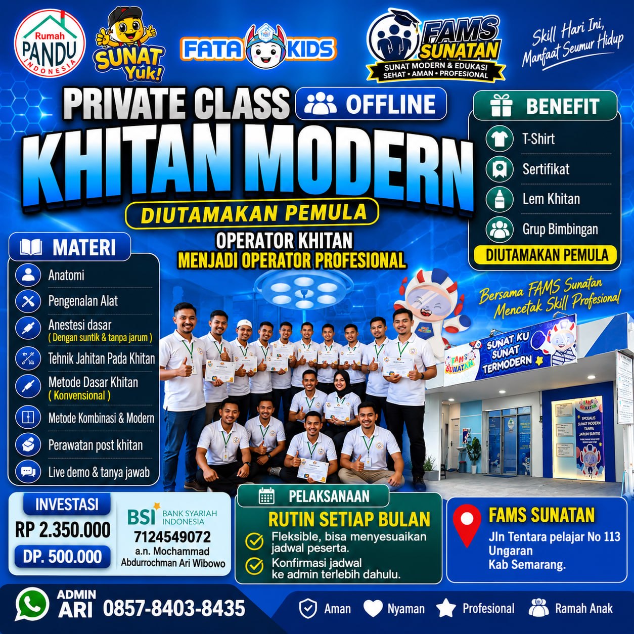 Flyer Private Class Khitan Modern Semarang